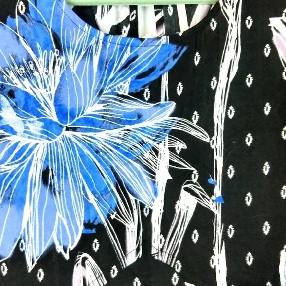 Free People blue floral long sleeve maxi dress - Picture 5 of 6